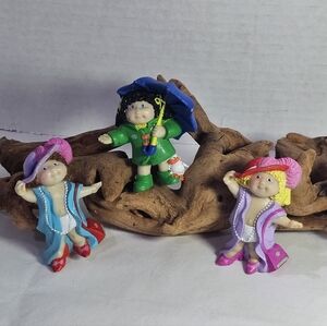 Vintage Set Of 3 Cabbage Patch Baby Figurines 1984